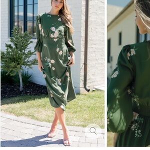 Baltic Born Olive Floral Dress